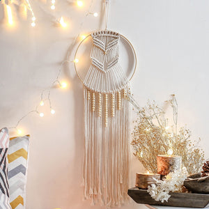 Star Moon Macrame Dream Catcher Room Decoration