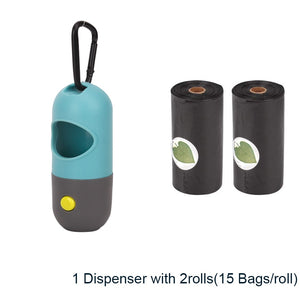 30 Poo Bags + 1 Dispenser w/LED Light