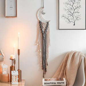 Star Moon Macrame Dream Catcher Room Decoration