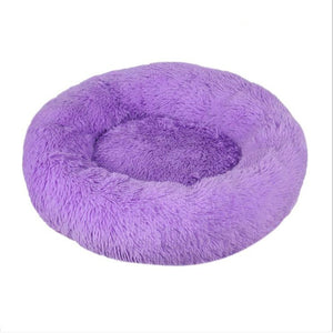 Calming Comfy Faux Fur Round Dog Bed