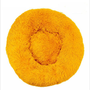 Calming Comfy Faux Fur Round Dog Bed