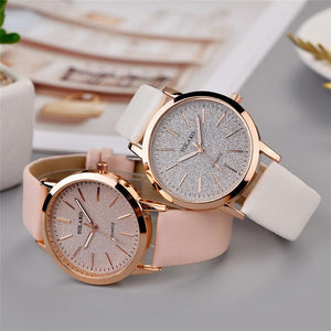 Geneva Faux Leather Quartz Watch