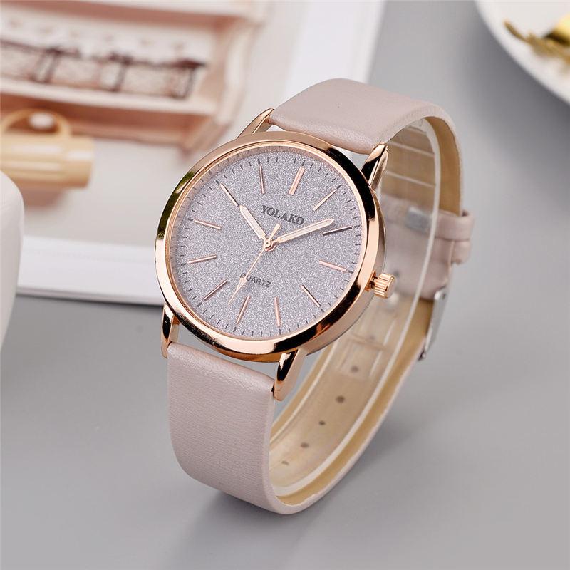 Geneva Faux Leather Quartz Watch