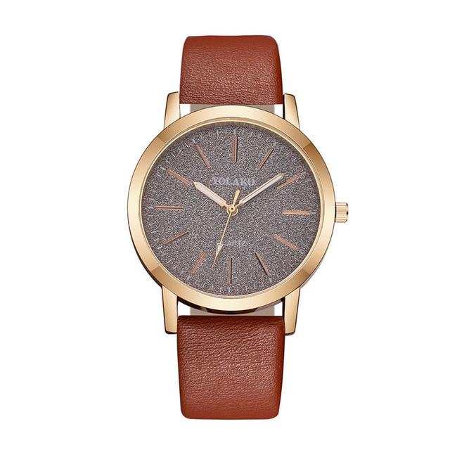 Geneva Faux Leather Quartz Watch